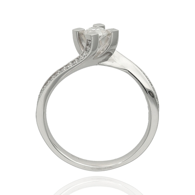 Fehér arany gyűrű 51-es méret (B28721_4I)